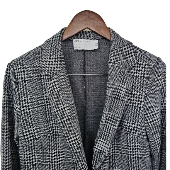 ASOS jacket houndstooth black and white size 4 - Picture 2 of 11